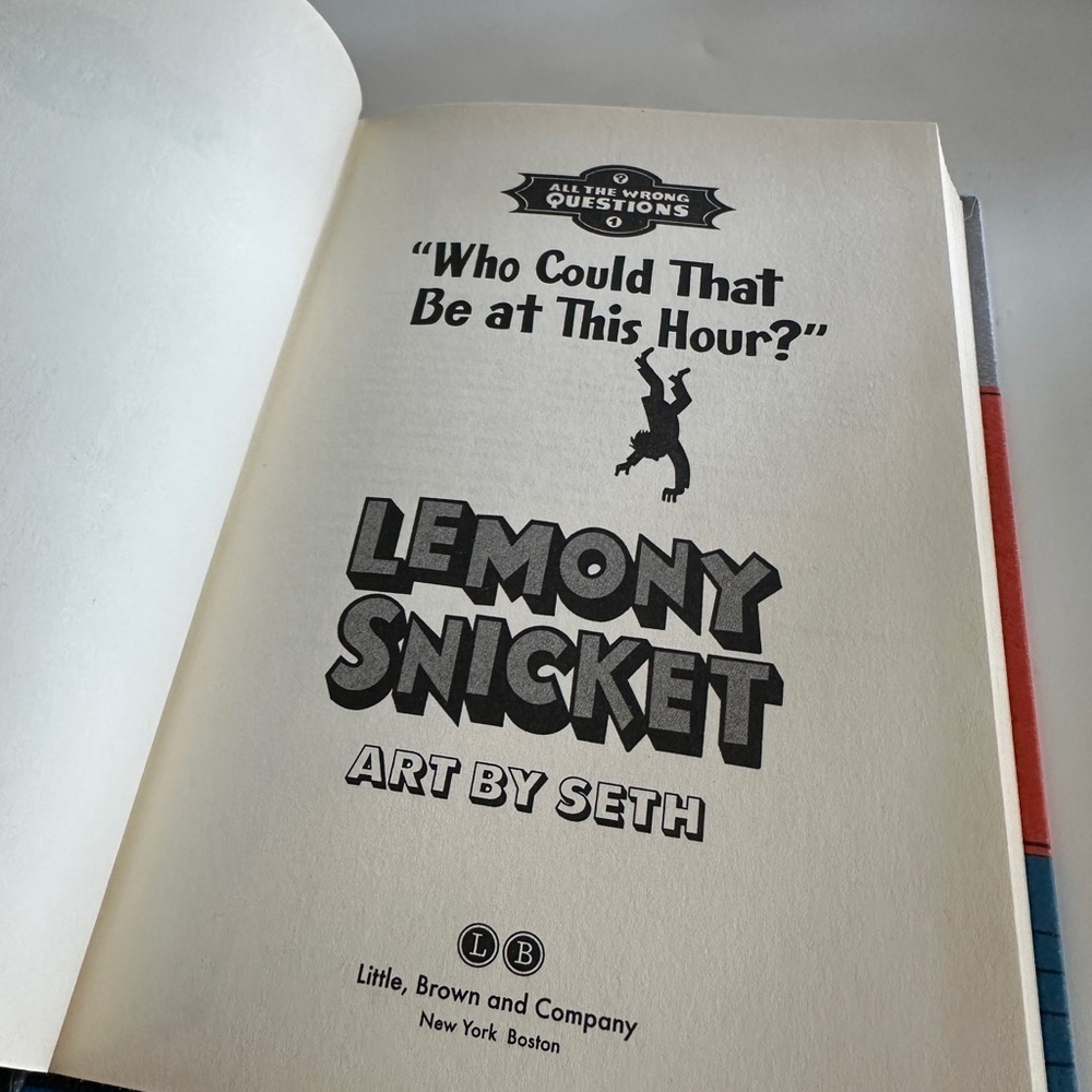 Lemony Snicket “Who Could That Be at This Hour” Hardcover Book - Picture 5 of 6